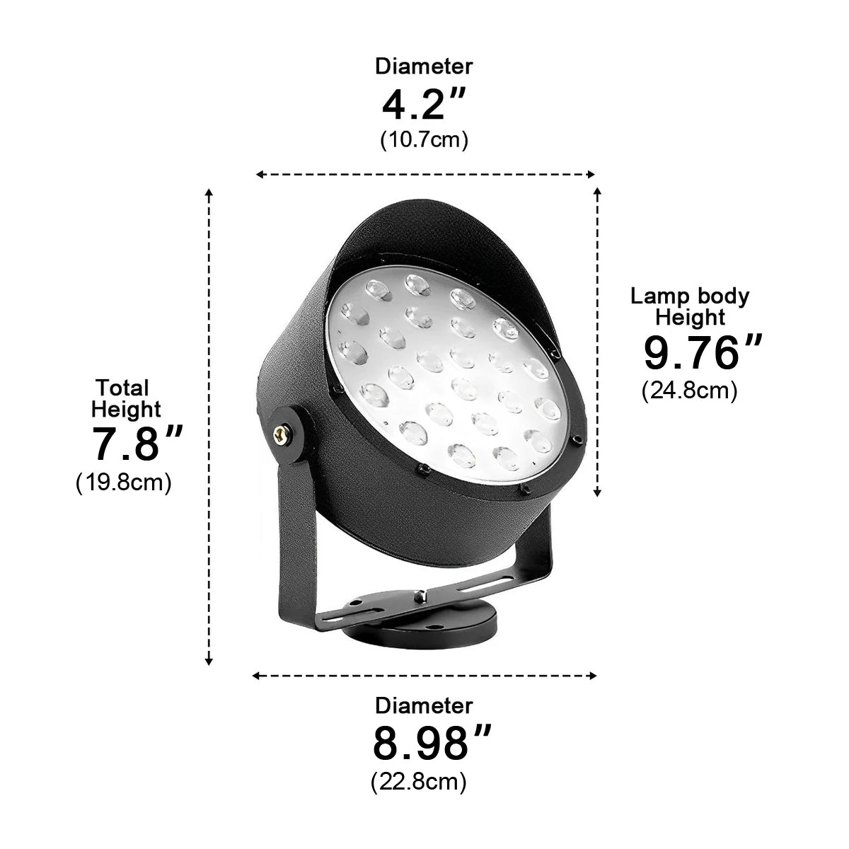 Adjustable Waterproof LED Anti-slip Black ModernSpotlight Tree Spot Light