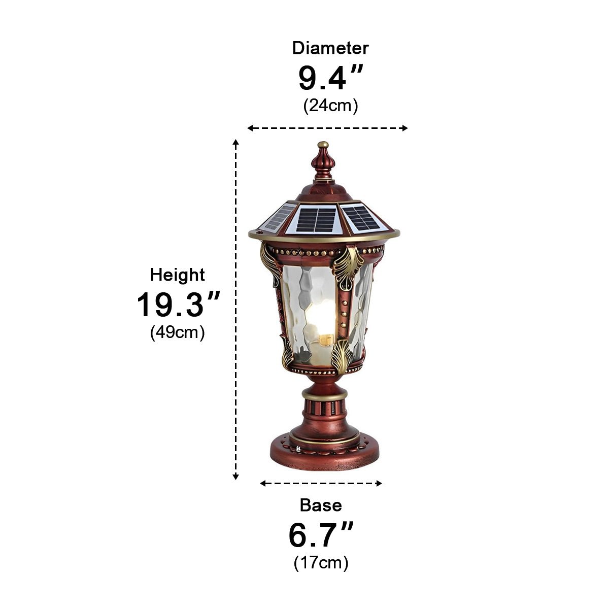 Dual Purpose Aluminum Retro Fence Post Light Entrance Gate