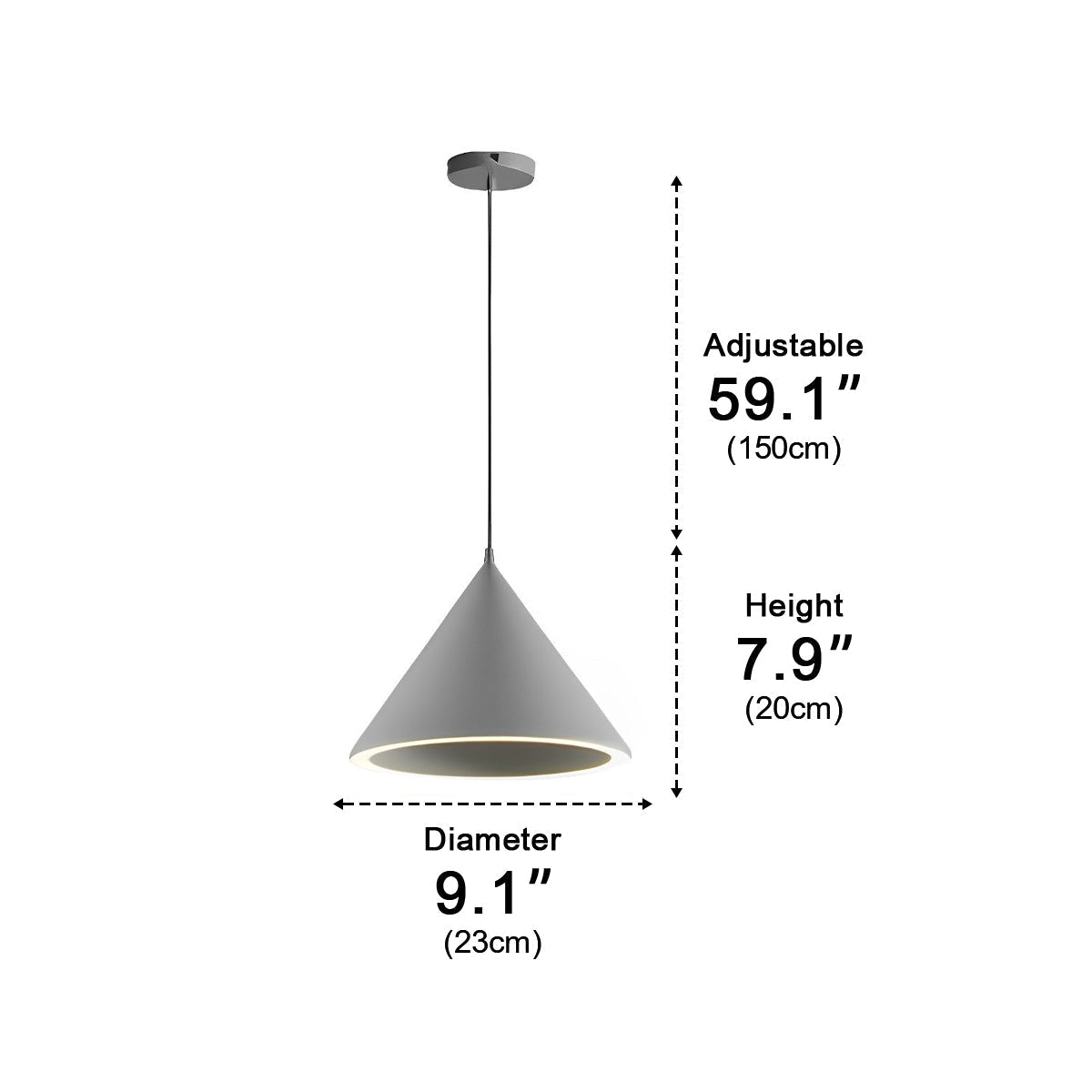 Minimalist Conical LED Macaron Color Pendant Light Island Lighting Chandelier