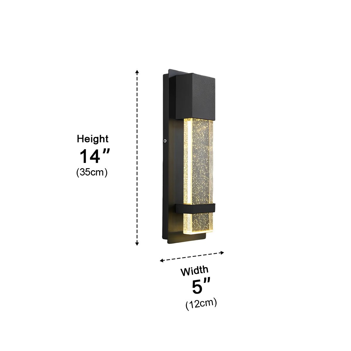 Minimalist Crystal Bubble Glass Waterproof LED Motion Sensor Wall Lamp
