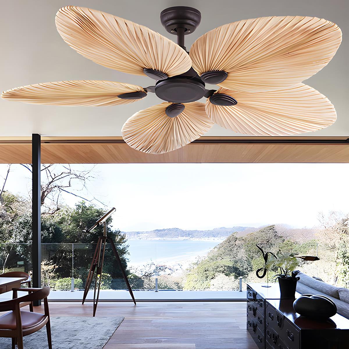 20.47 '' Variable Frequency 5-Leaf Palm Leaf Ceiling Fan