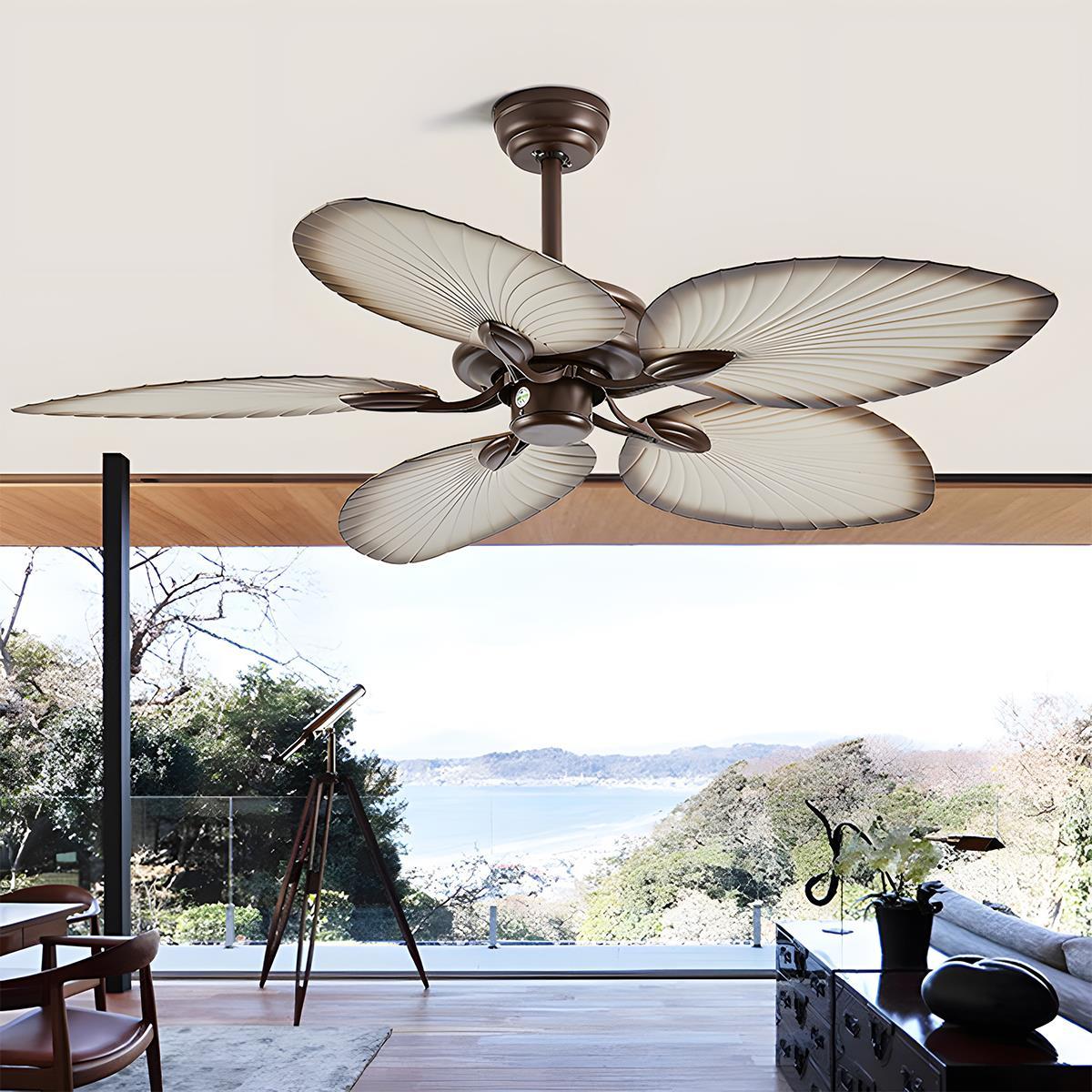 20.47 '' Variable Frequency 5-Leaf Palm Leaf Ceiling Fan
