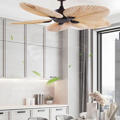 20.47 '' Variable Frequency 5-Leaf Palm Leaf Ceiling Fan