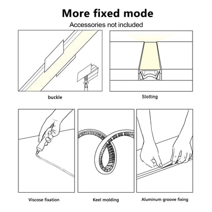 24V Waterproof Outdoor Recessed LED Flexible Linear Light Stair Lighting DIY