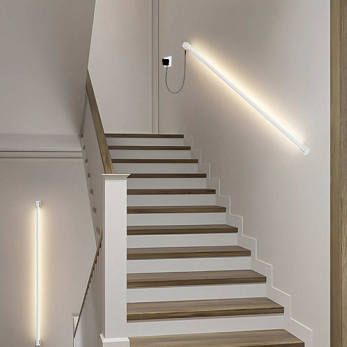 360° Rotatable Modern Minimalist Plug-in LED Long Strip Lights Wall Light
