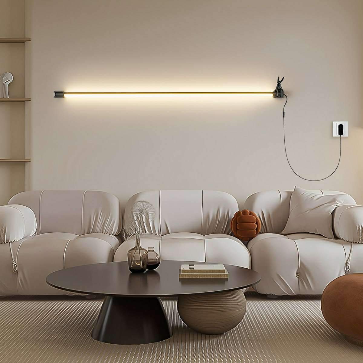 360° Rotatable Modern Minimalist Plug-in LED Long Strip Lights Wall Light