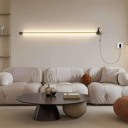 360° Rotatable Modern Minimalist Plug-in LED Long Strip Lights Wall Light