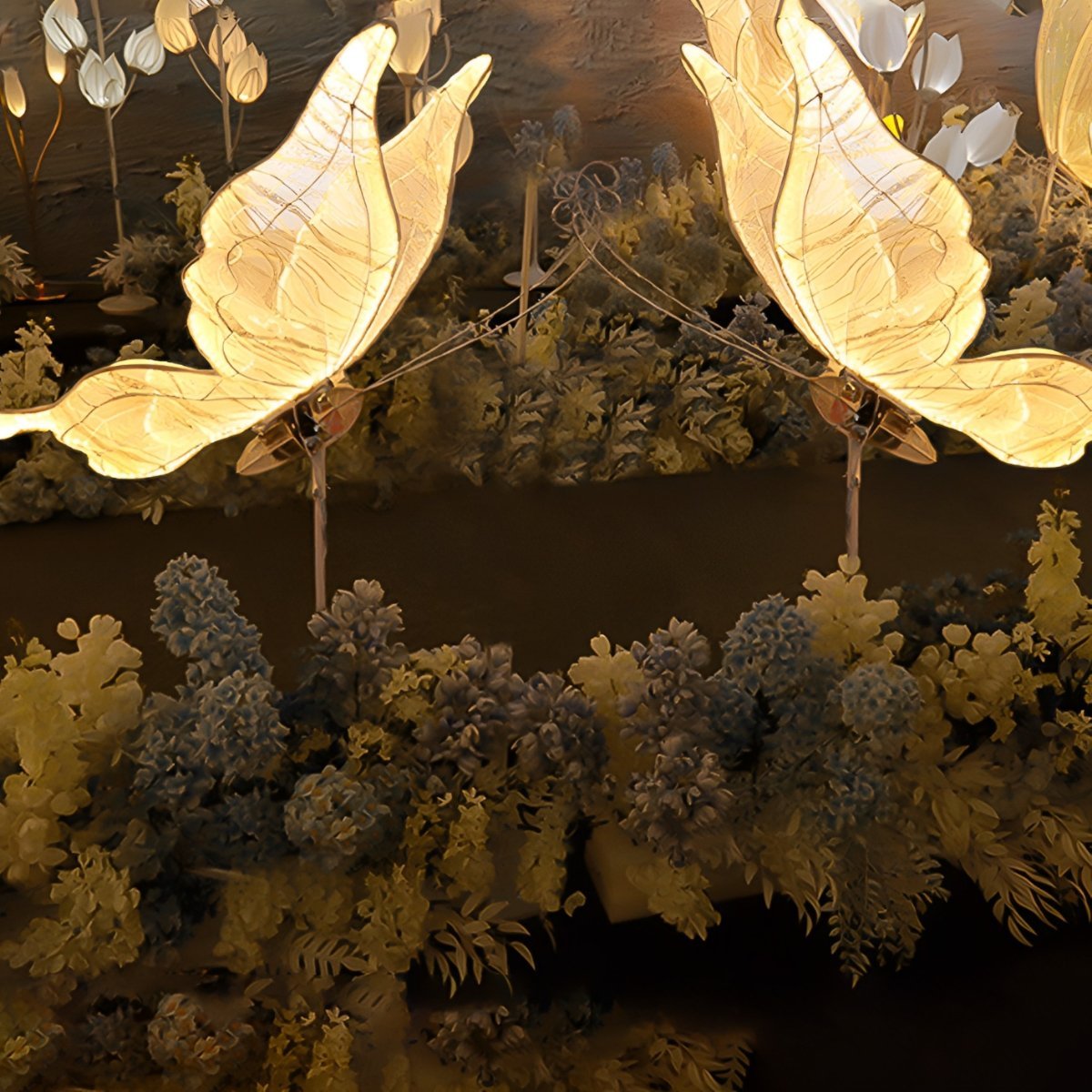 39.37'' Electric Butterfly Floor Lamp Wedding Decor Standing Light