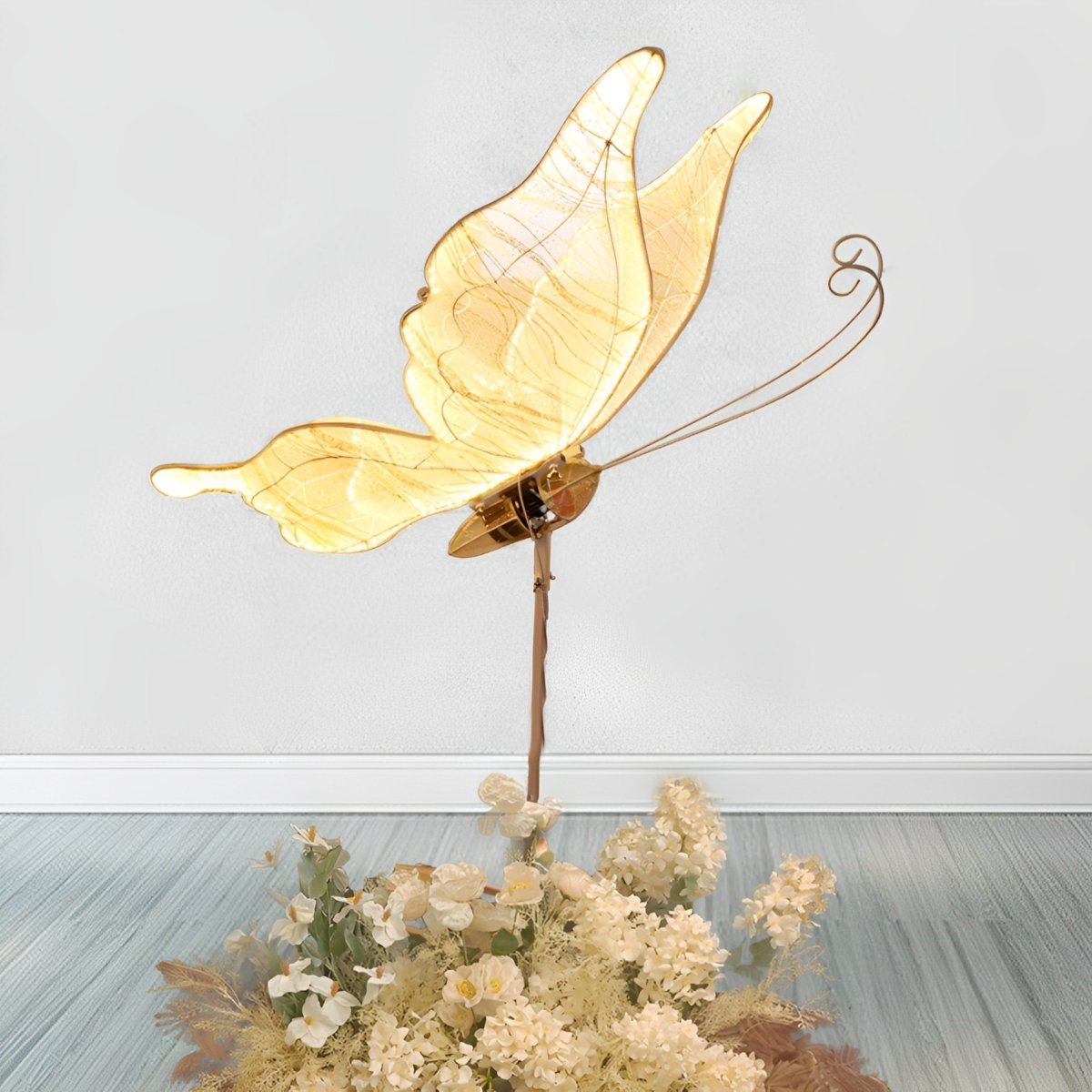 39.37'' Electric Butterfly Floor Lamp Wedding Decor Standing Light