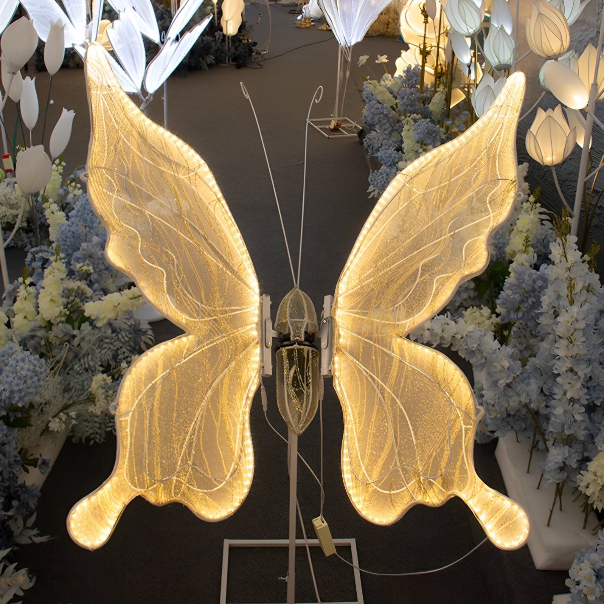 39.37'' Electric Butterfly Floor Lamp Wedding Decor Standing Light