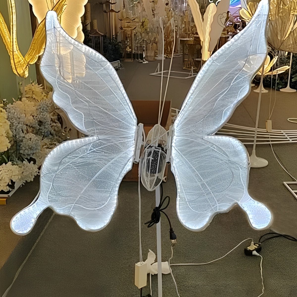 39.37'' Electric Butterfly Floor Lamp Wedding Decor Standing Light