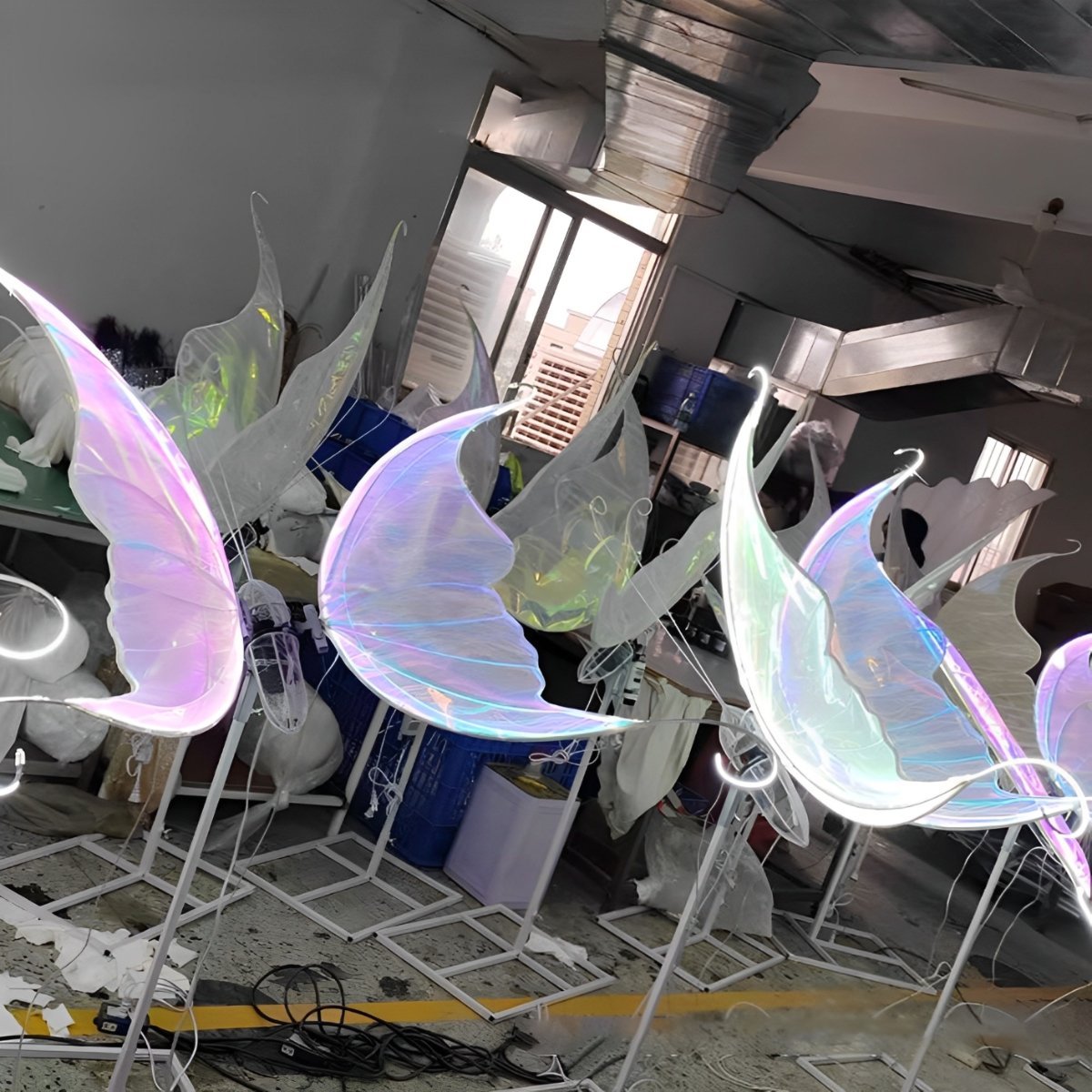 39.37'' Electric Butterfly Floor Lamp Wedding Decor Standing Light