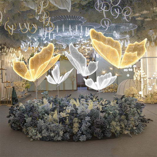 39.37'' Electric Butterfly Floor Lamp Wedding Decor Standing Light