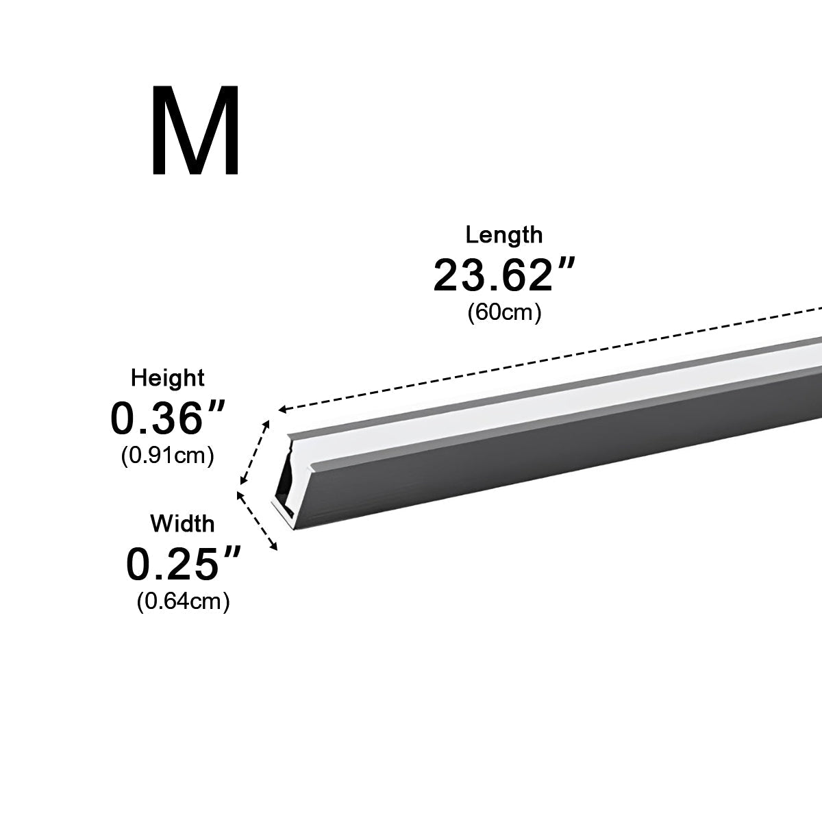 4 Pcs 12V Plug In Recessed Invisible LED Linear Lights Under Cabinet Lighting