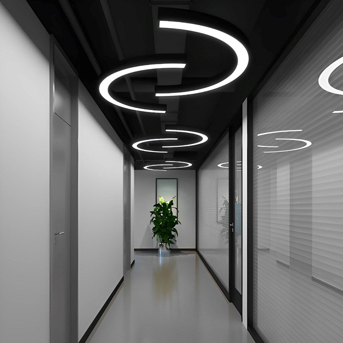 Acrylic DIY Semicircle LED Metal Interior Suspension Pendant Light