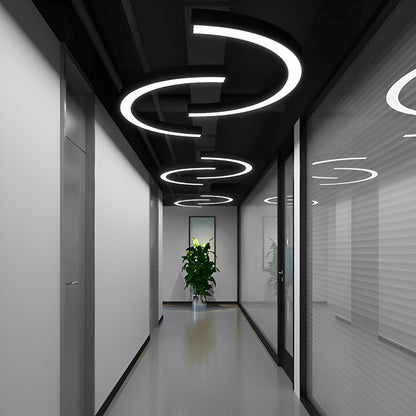 Acrylic DIY Semicircle LED Metal Interior Suspension Pendant Light