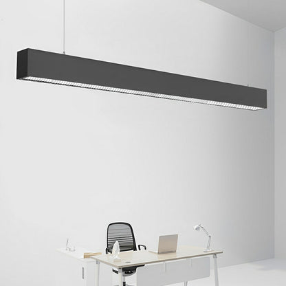 Black Modern Minimalist Linear LED Long Strip Office Ceiling Pendant Lights