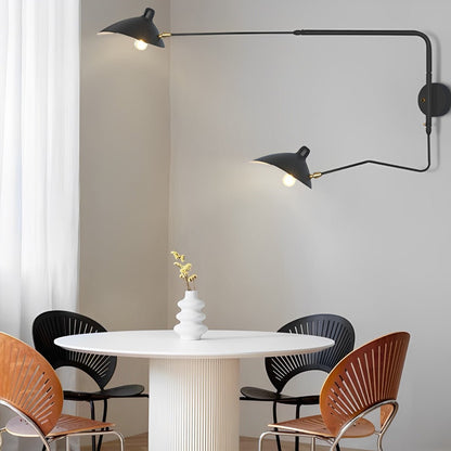 Creative Adjustable Iron Industrial Swing Arm Wall Lamp Wall Sconce Lighting
