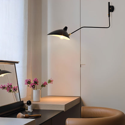 Creative Adjustable Iron Industrial Swing Arm Wall Lamp Wall Sconce Lighting