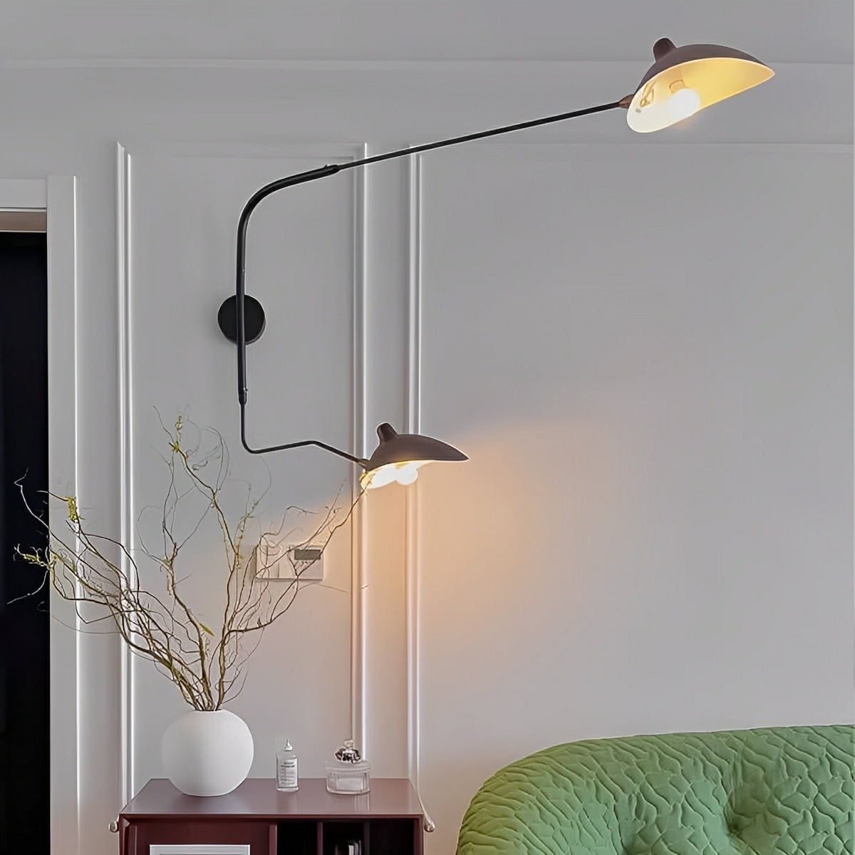Creative Adjustable Iron Industrial Swing Arm Wall Lamp Wall Sconce Lighting