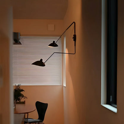 Creative Adjustable Iron Industrial Swing Arm Wall Lamp Wall Sconce Lighting