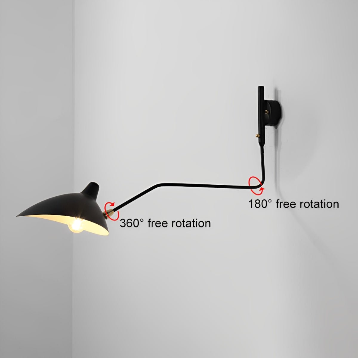 Creative Adjustable Iron Industrial Swing Arm Wall Lamp Wall Sconce Lighting