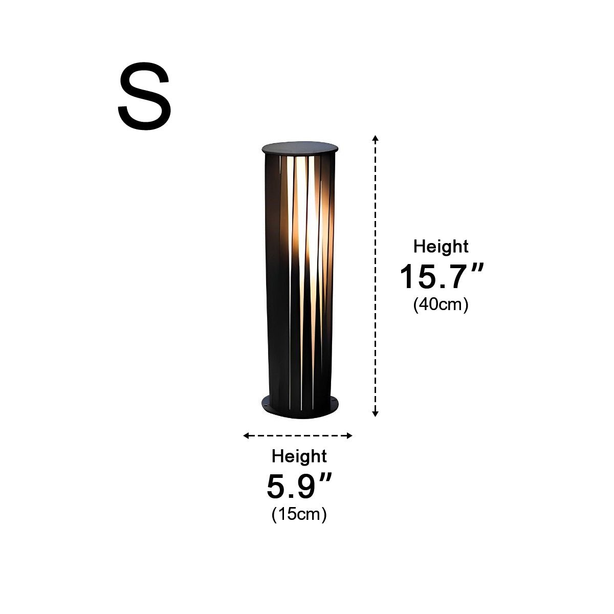 Creative Cylindrical LED Waterproof Black Modern Pathway Light Walkway Floor Lamp