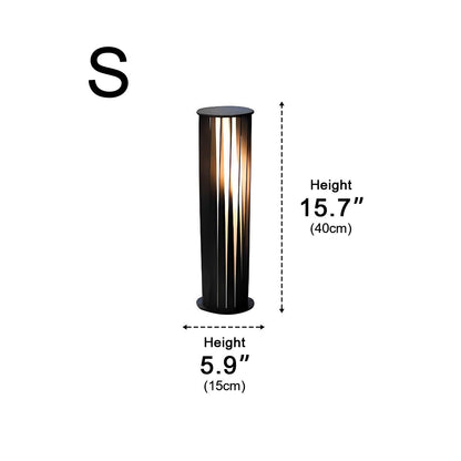 Creative Cylindrical LED Waterproof Black Modern Pathway Light Walkway Floor Lamp