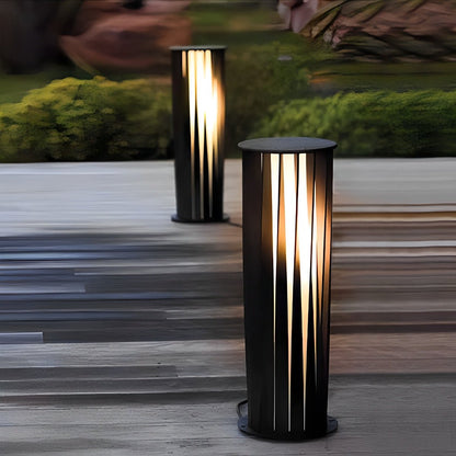 Creative Cylindrical LED Waterproof Black Modern Pathway Light Walkway Floor Lamp