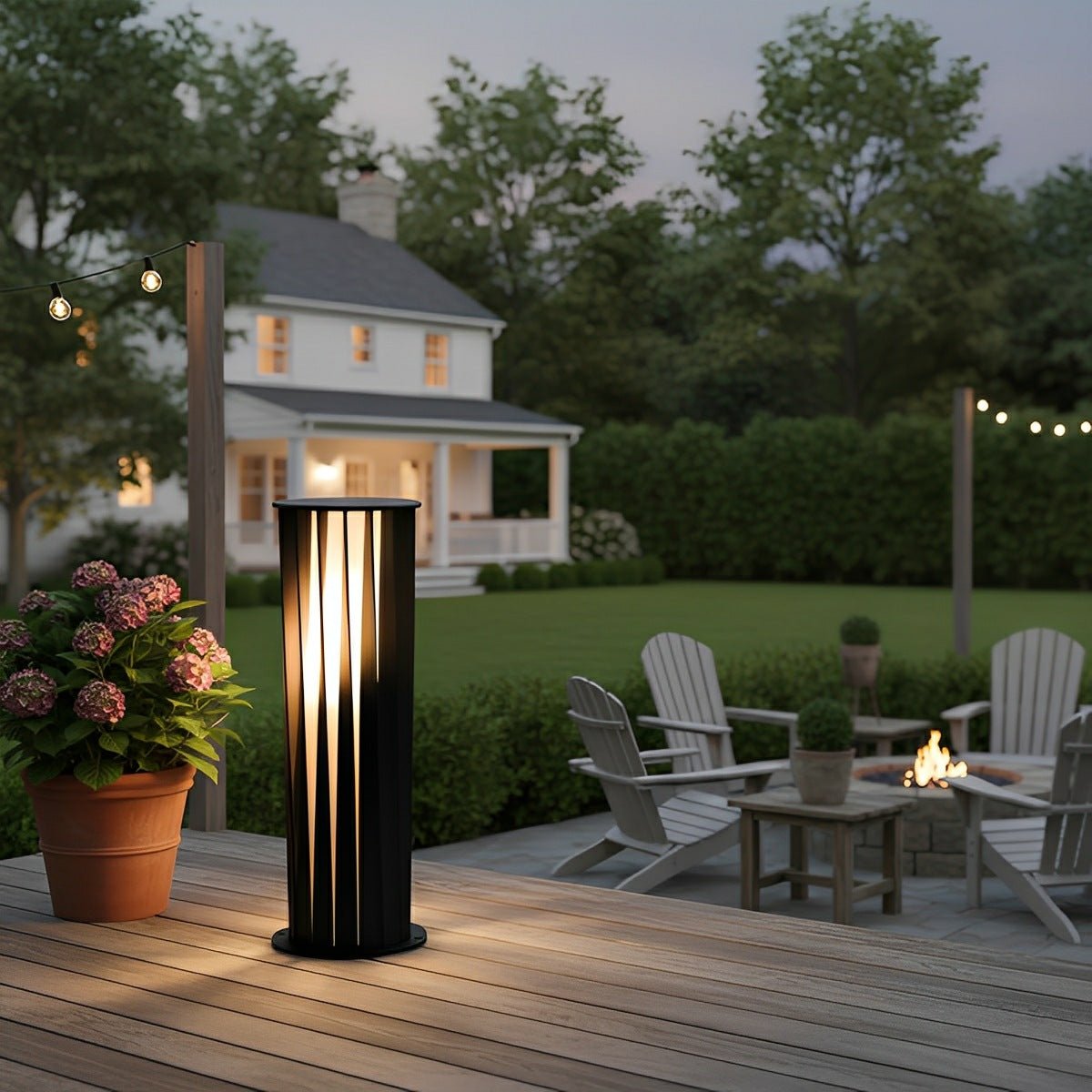 Creative Cylindrical LED Waterproof Black Modern Pathway Light Walkway Floor Lamp