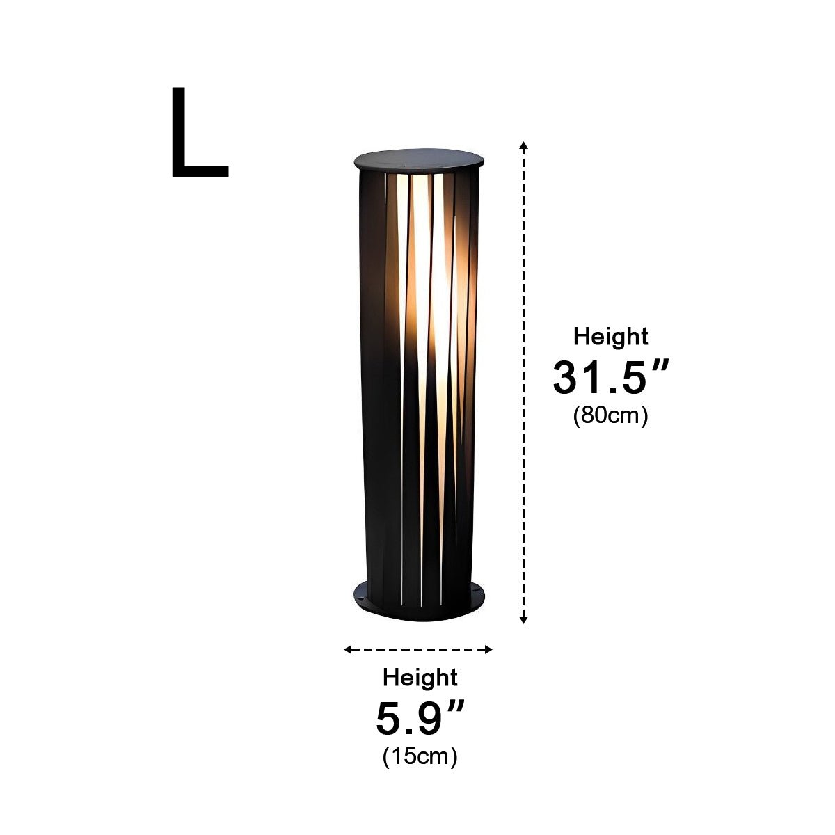 Creative Cylindrical LED Waterproof Black Modern Pathway Light Walkway Floor Lamp