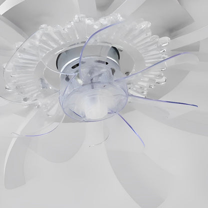 Creative Flower Shaped Three Step Dimming LED Ceiling Fan Lights Chandelier
