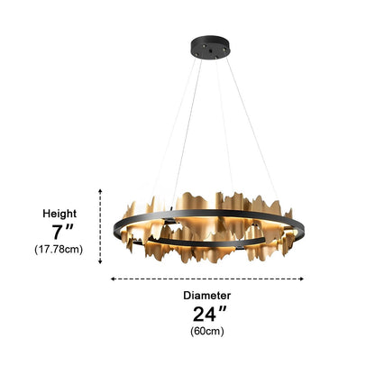 Creative Iceberg Design Metal Circular Stepless Dimming LED Light Chandelier
