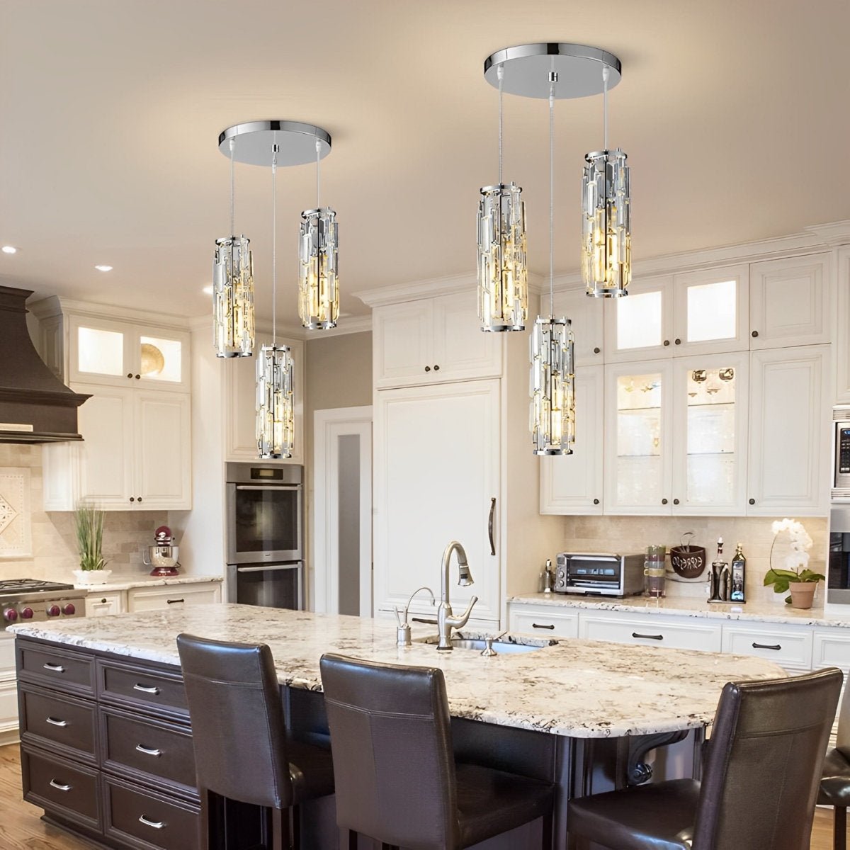 Creative Iron Crystal Glass Chandelier Pendant Lights Ceiling Lamp