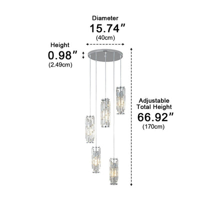 Creative Iron Crystal Glass Chandelier Pendant Lights Ceiling Lamp