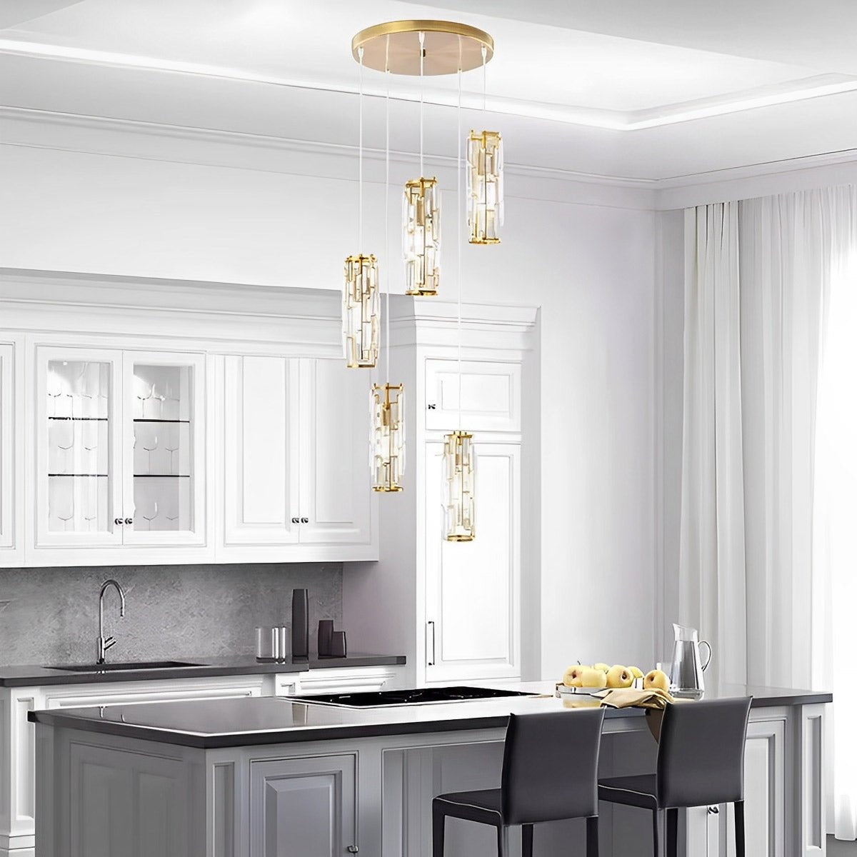 Creative Iron Crystal Glass Chandelier Pendant Lights Ceiling Lamp