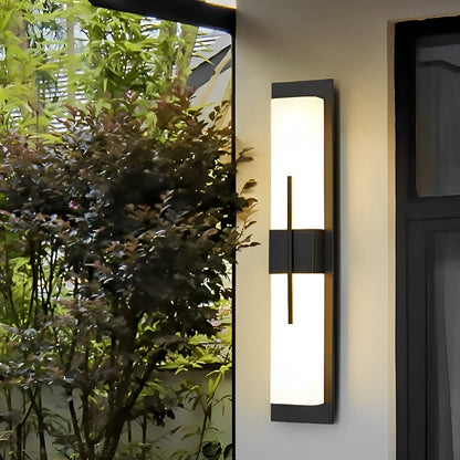 Creative Rectangular LED Waterproof Black Modern Outdoor Wall Lamp Sconec Light