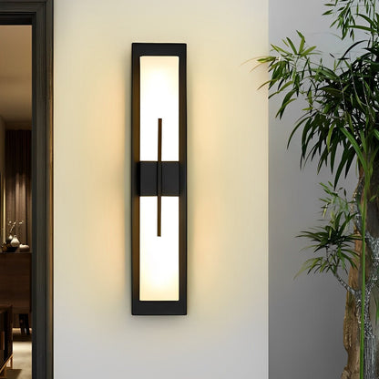 Creative Rectangular LED Waterproof Black Modern Outdoor Wall Lamp Sconec Light