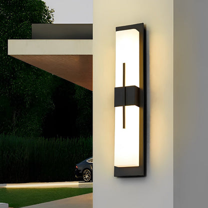 Creative Rectangular LED Waterproof Black Modern Outdoor Wall Lamp Sconec Light