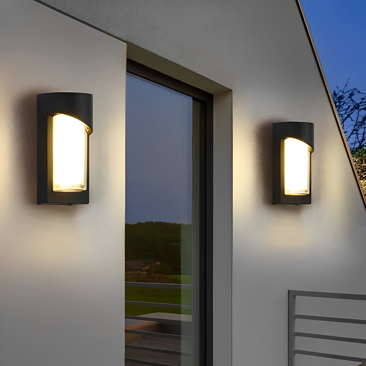 Creative Waterproof LED Black Modern Outdoor Wall Lamp Exterior Lights Wall Sconce