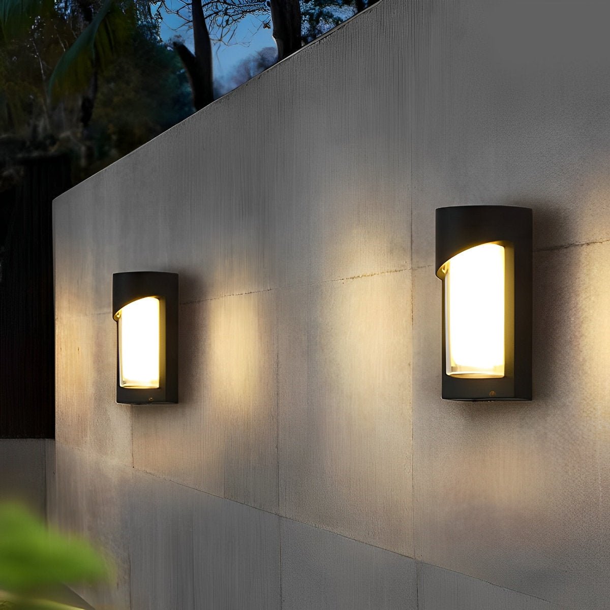 Creative Waterproof LED Black Modern Outdoor Wall Lamp Exterior Lights Wall Sconce