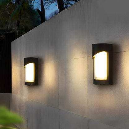Creative Waterproof LED Black Modern Outdoor Wall Lamp Exterior Lights Wall Sconce