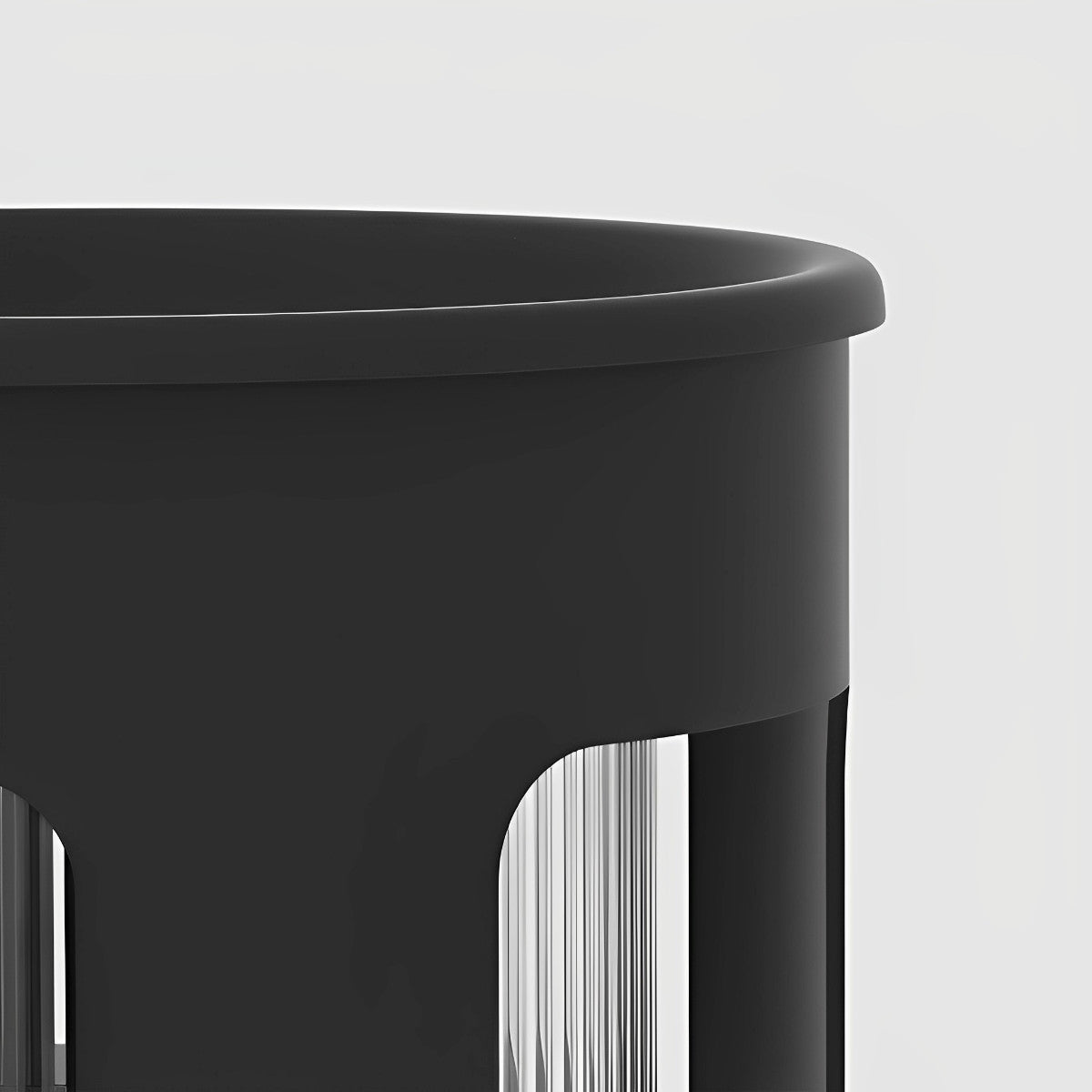 Cylinder Waterproof LED Black Modern Side Table Light
