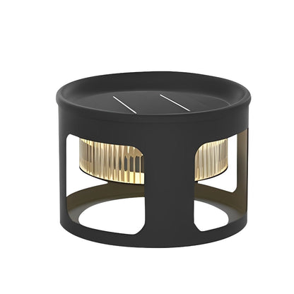 Cylinder Waterproof LED Black Modern Side Table Light
