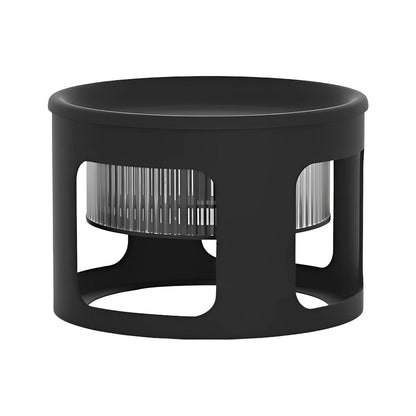 Cylinder Waterproof LED Black Modern Side Table Light