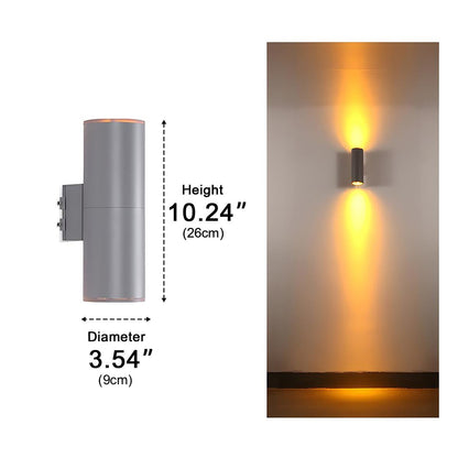 Cylinder Waterproof Outdoor Up and Down LED Exterior Wall Lights Spotlight