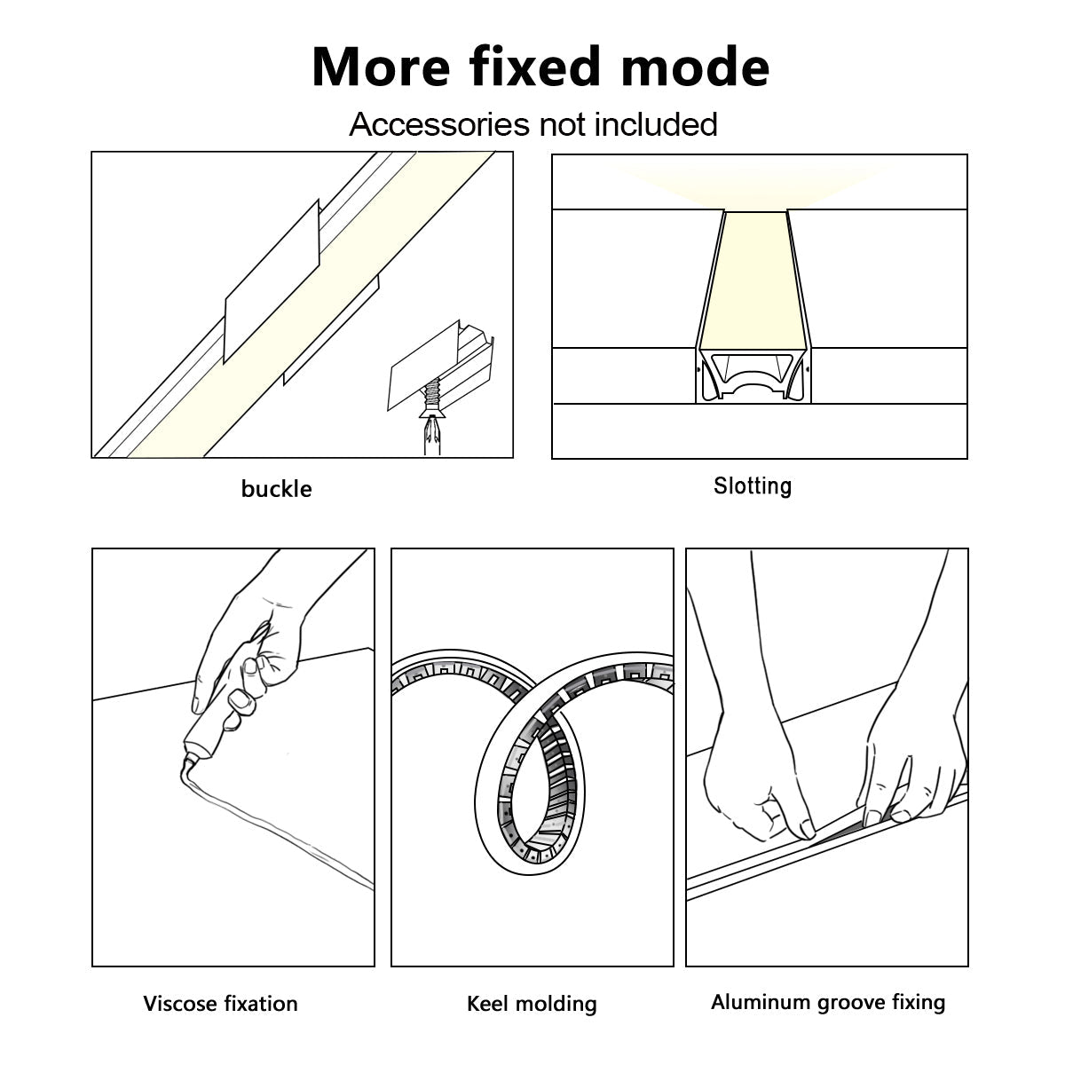 DIY Waterproof Recessed Silicone Modern Flexible LED Strip Lights Outdoor Linear Light DC24V