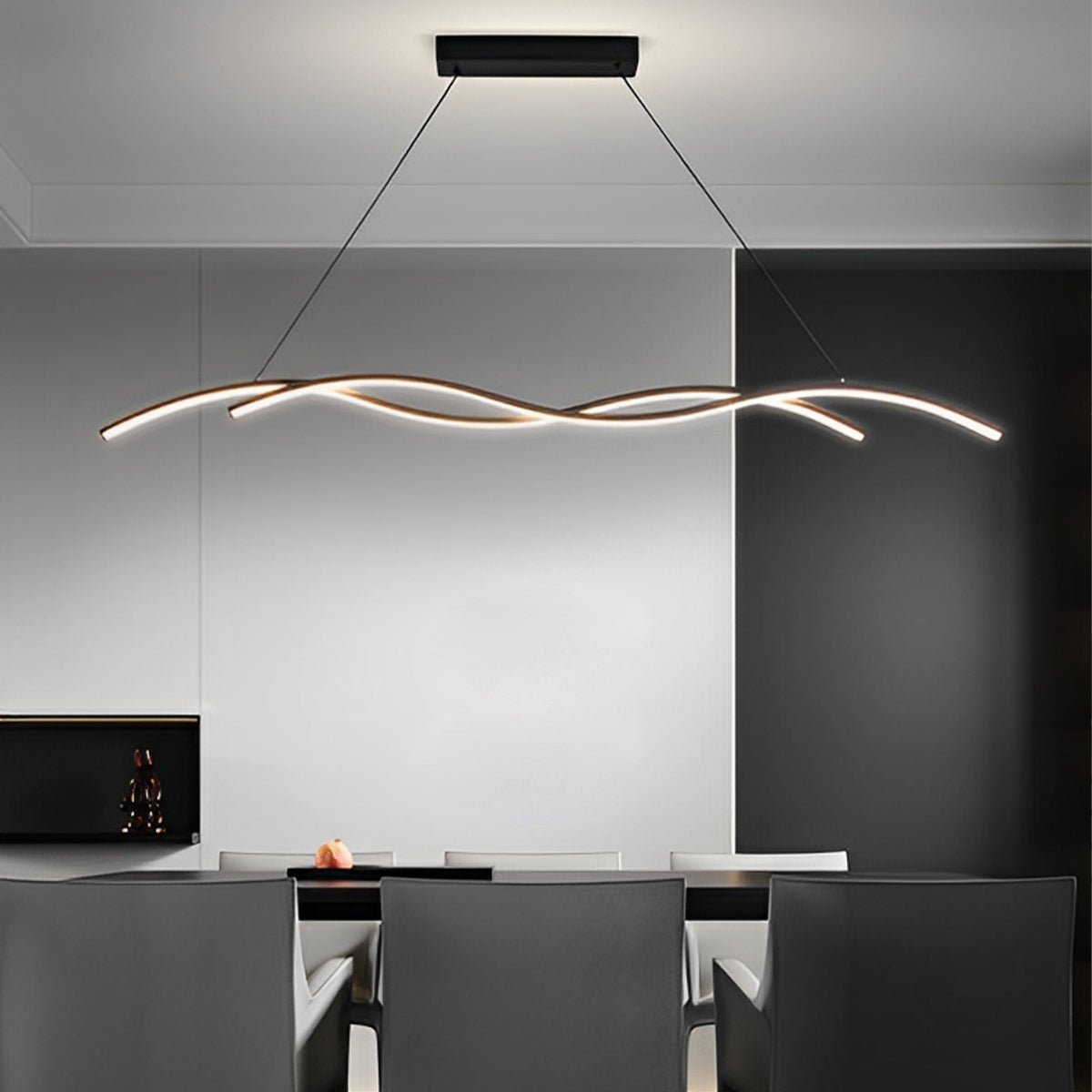 Double Wavy Minimalist LED Creative Modern Chandelier Light