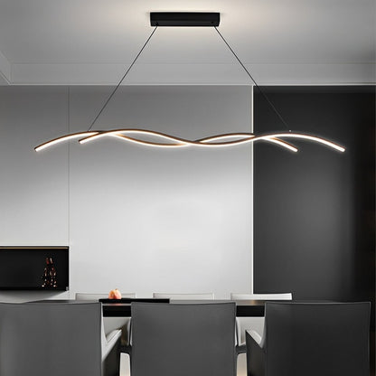 Double Wavy Minimalist LED Creative Modern Chandelier Light