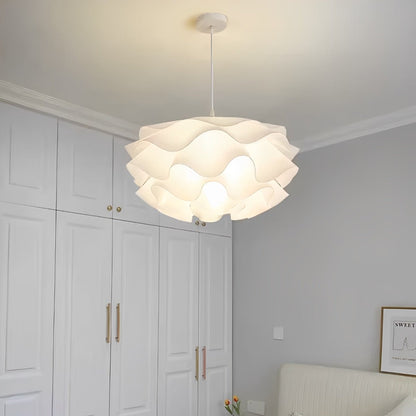 Flower Shaped Three-step Dimming LED White Chandelier Pendant Light